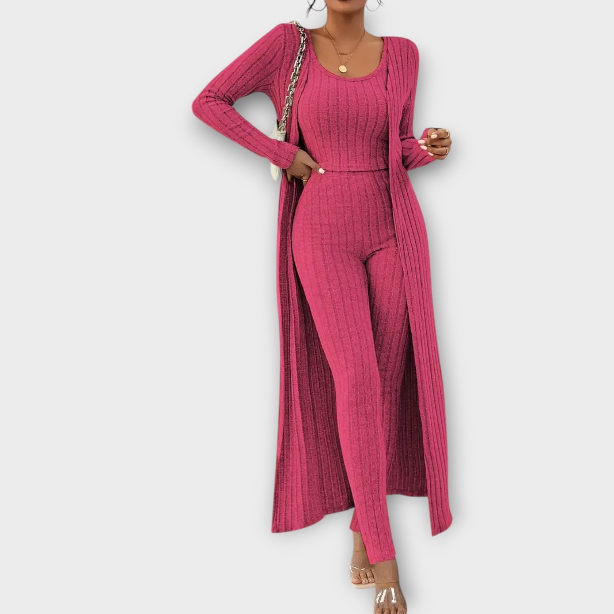 Elisa Striped Three-Piece Set