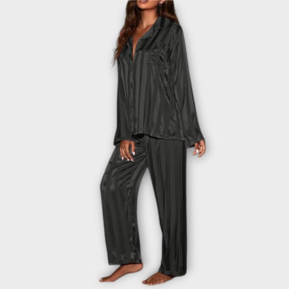 Bella Striped Satin Pyjama Set