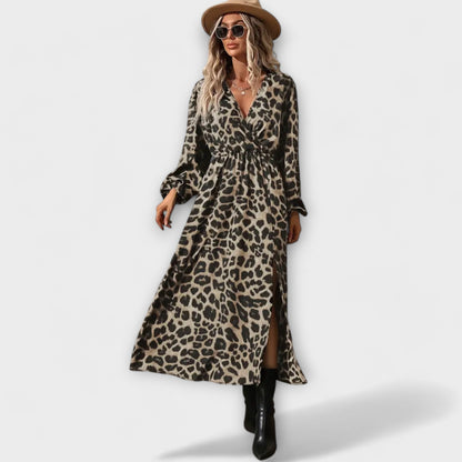 Natalie - Stylish leopard print dress