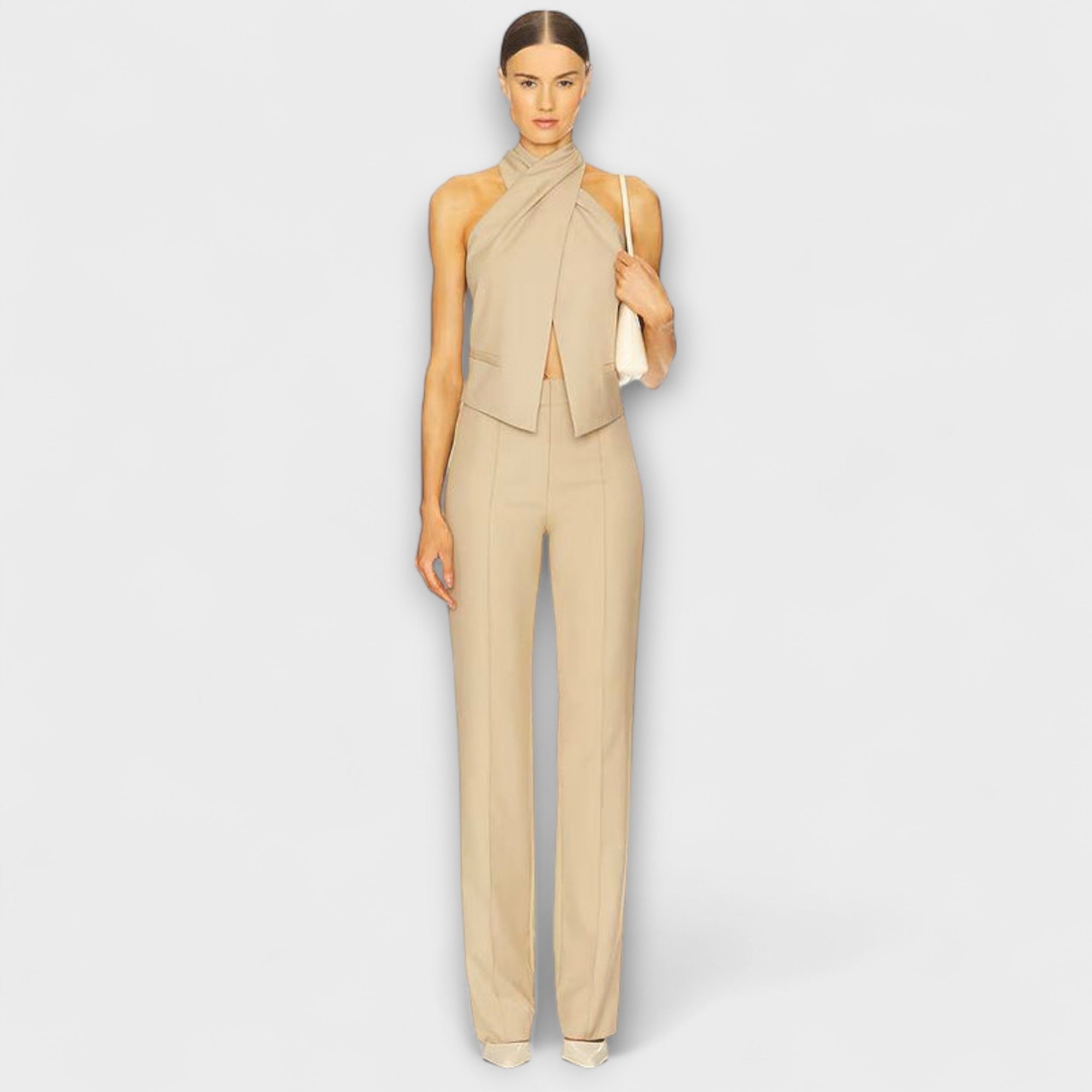 June - Crisscross Halter Neck Tank Top